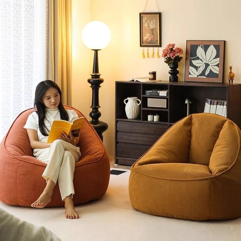 Modern Bean Bag Lazy Comfortable Sofa Single Bed Tatami Bedroom Balcony Casual Small Sofa Couch Lounge Chair