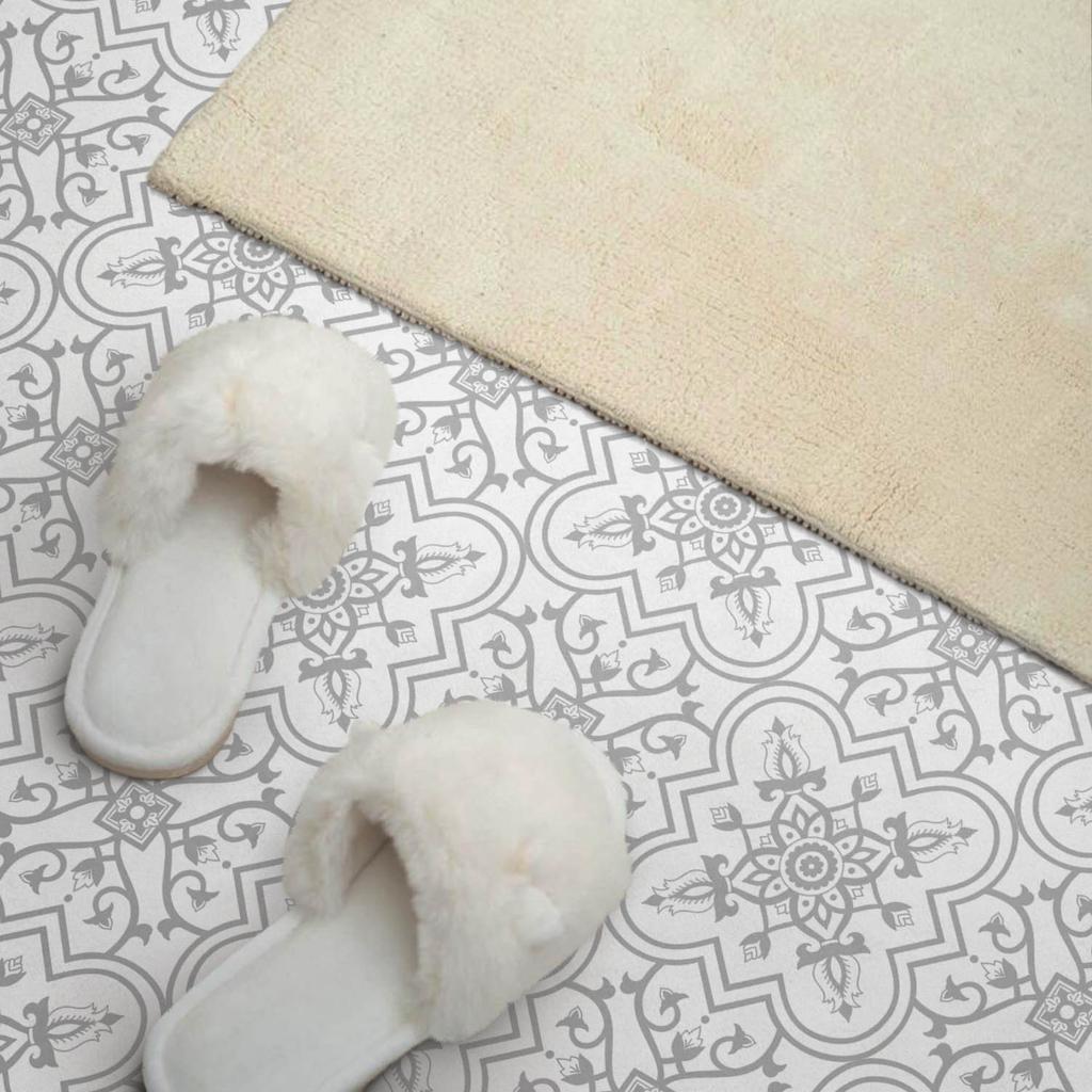 Decorative Self-Adhesive Vinyl Panel 100x50 cm Floral Pattern with Ornaments