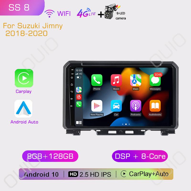 2din 8G+128G IPS 9inch Android10 Car Radio Multimedia Player Carplay Auto GPS Navigation DSP BT For Suzuki Jimny 2018 2019 2020
