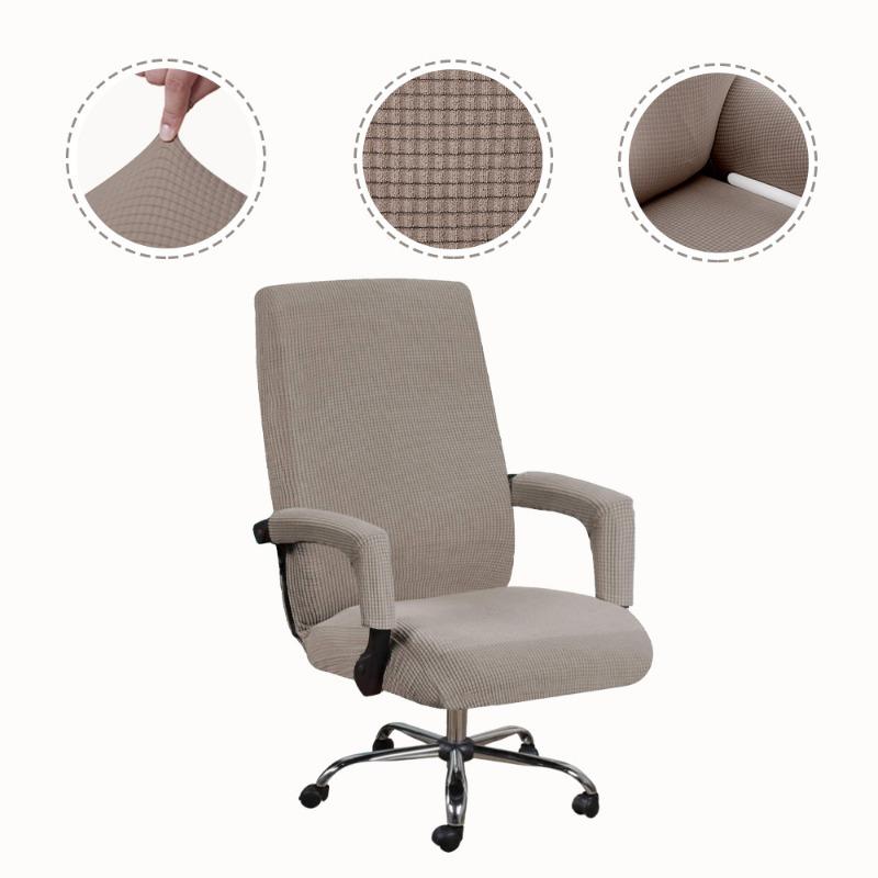 Computer Chair Cover Modern Spandex Slipcovers Office Chair Case Armrest Cover Dust Cover Removable Anti-dirty Chairs Slipcover