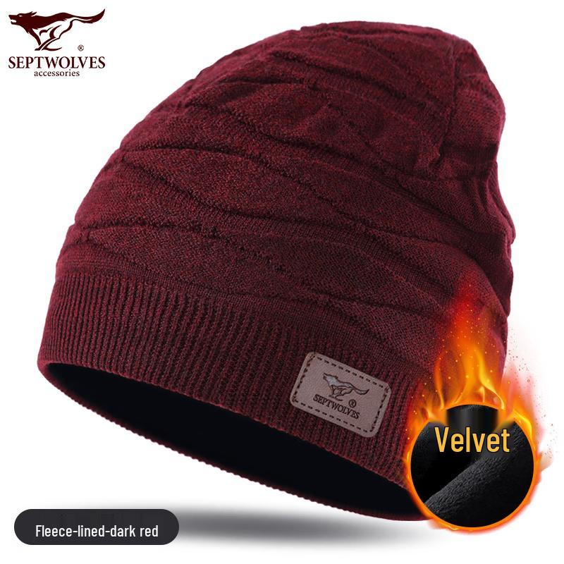 

Мужская теплая вязаная зимняя шапка Qipiluan