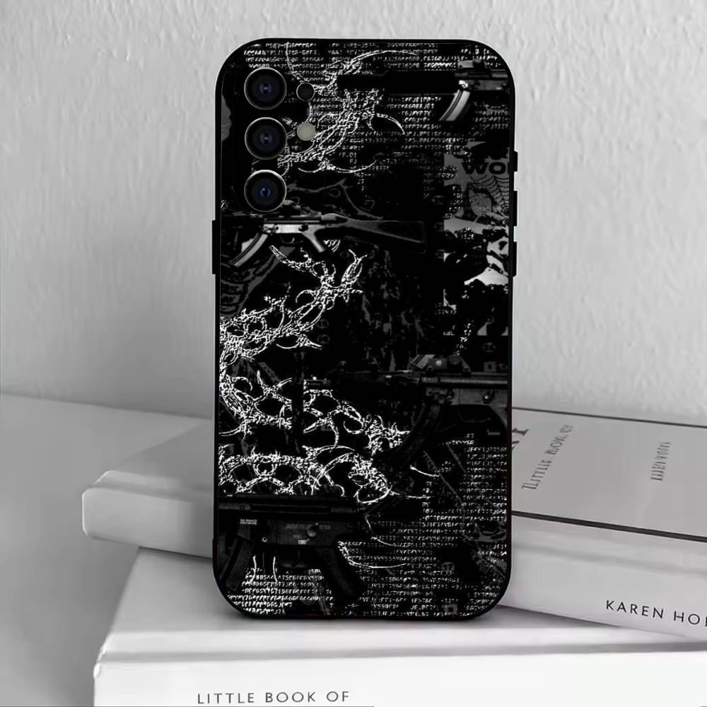 Gothic Sigilism Cross Phone Case For Samsung S25,S24,S21,S22,S23,S30,Ultra,S20,Plus,Fe,Soft Silicone Black Cover