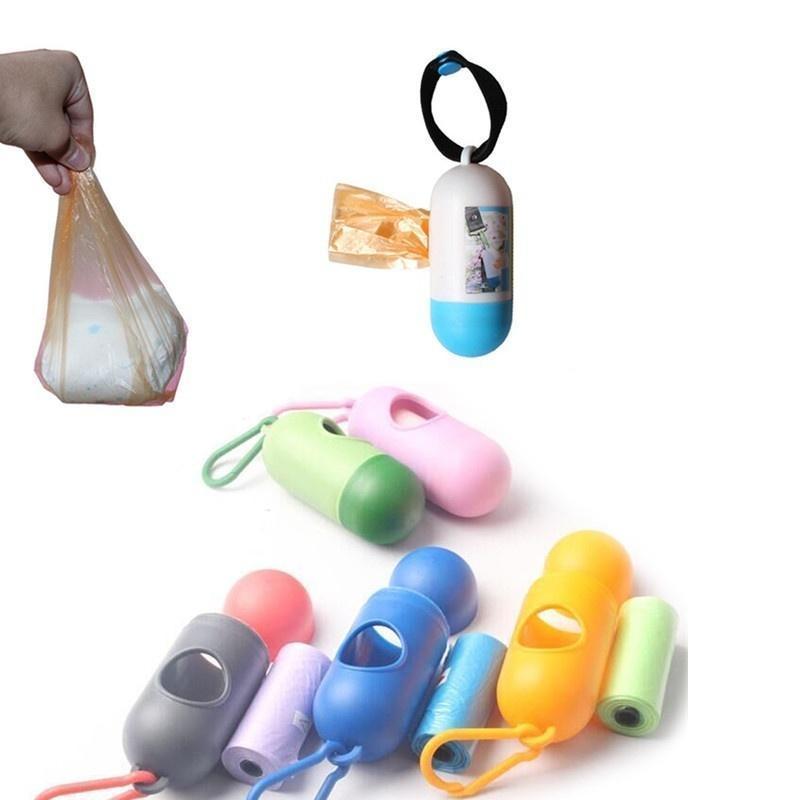 1 ks Přenosné dětské opuštěné pleny Sáčky na odpadky Sáčky Pouzdro Pet Odpadky Odnímatelný box Taška na pleny pro péči o dítě (Barva Náhodná)