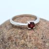Natural Garnet Gemstone Statement Ring 925 Sterling Silver Jewelry For Christmas Gift Solid Ring