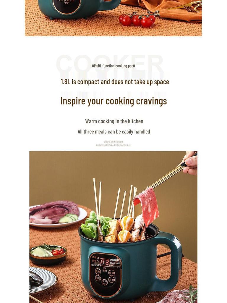 Mini Cocina Eléctrica Multifuncional Antiadherente para Residencias Estudiantiles y Hogares