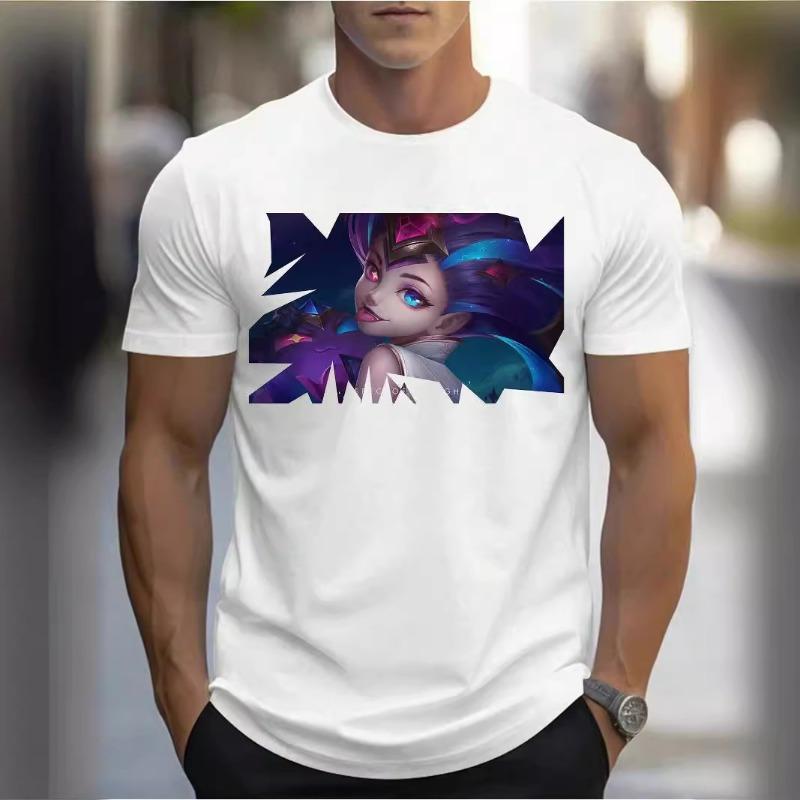 

LOL Esports 3D Printed Summer Breathable Men s Casual Loose Round Neck Short Sleeve Top Thirts Men s 6XL