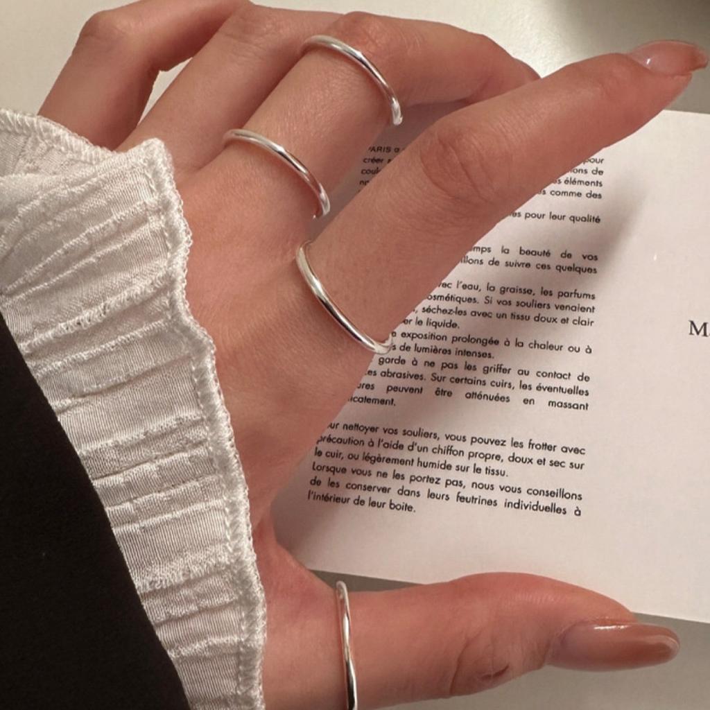 Xiaomi BF CLUB 925 Sterling Silver Ring For Women Jewelry Simple Retro Open Vintage Handmade Ring Allergy For Party Birthday Gift
