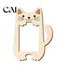 Cadre Photo Minimaliste en Bois de Pin Cadre Photo Animal Mignon, Support en Bois Rustique, Chat Petit pour Étagère Ours Bureau à Domicile Affichage Support Polyvalent