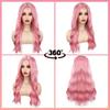 New Style Cross-border Europe & America High-Temp Silk Women's Middle-Part Corn Perm Big Waves Lace Scalp Wig