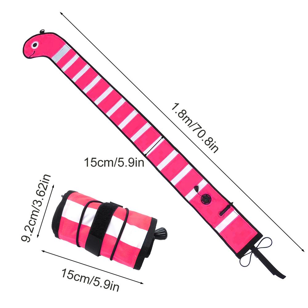 Маркерные буи для дайвинга Отражающие маркерные буи в виде животных Нейлоновые маркерные буи повышенной видимости Милые аксессуары для дайвинга Для подводного плавания розовый