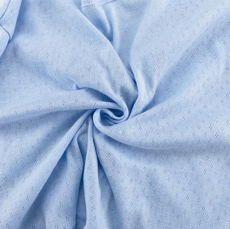 New Solid Color Knitted Jacquard Long Sleeve Open Umbilical Pajama Pants Two Piece Comfortable Home Clothes for Women