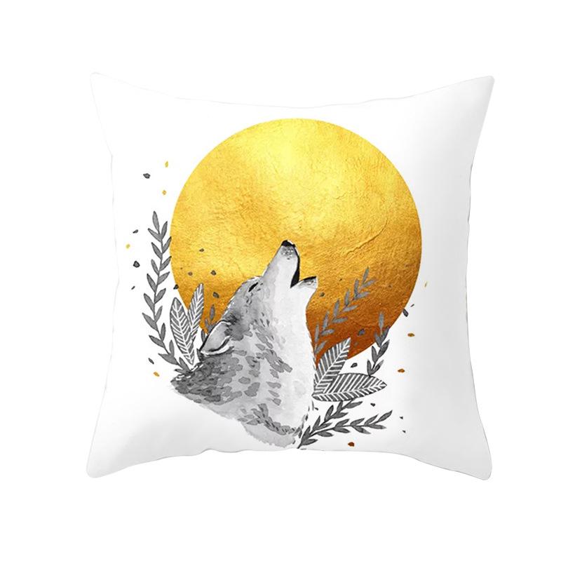 Summer Lemon Pillowcase Pineapple Leaf Peach Skin Velvet Home Living Room Bedroom Pillowcase