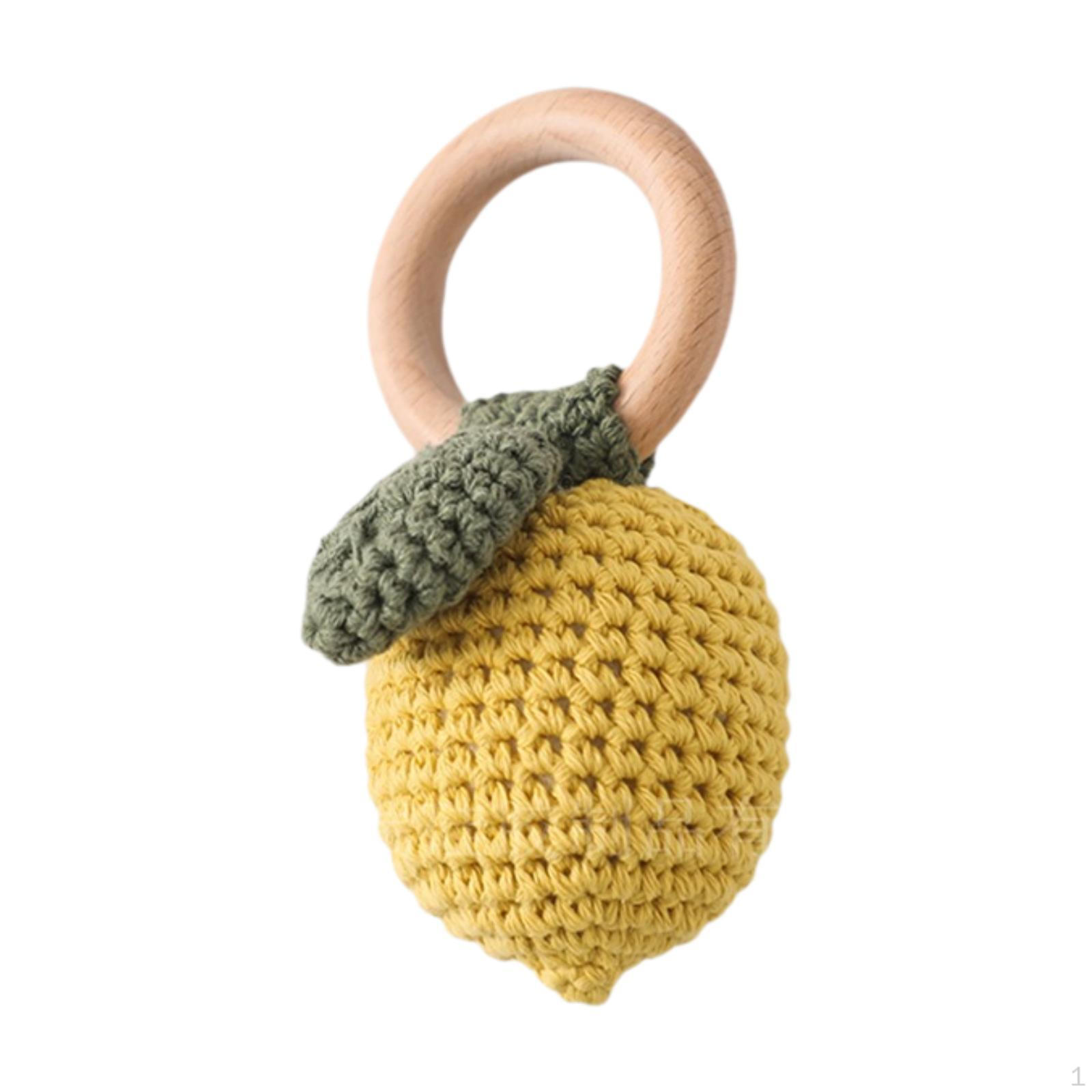 

Вязаная крючком детская погремушка милая успокаивающая игрушка для новорожденных в подарок на день рождения лимон Lemon