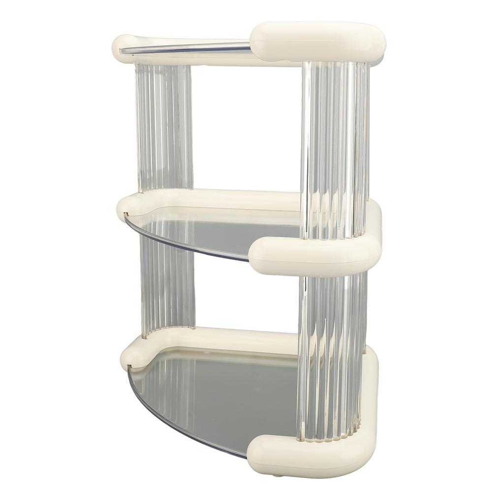 Desktop Corner Stand Multipurpose Simple Stylish Large Capacity 3 Tiers Corner Storage   for Bathroom Kitchen  