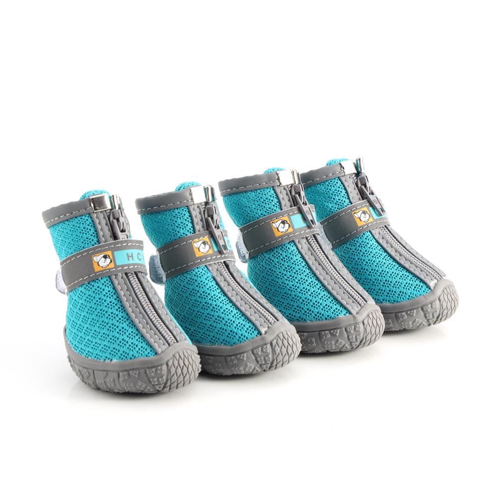 4 Pcs Breathable Dog Shoes Reflective Dog Boots Anti-slip Pet Shoes Puppy Booties For Small Dogs Cats Puppy Chihuahua Pug