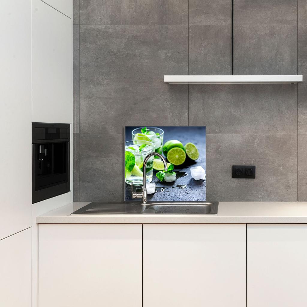 PANEL SZKLANY DO KUCHNI 65x60 Limonka