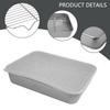 Stainless Steel Bakeware Baking Pan Rack Pans Refrigerator Food Container Crisper With Cover For Kitchen Food Vegetable Storage