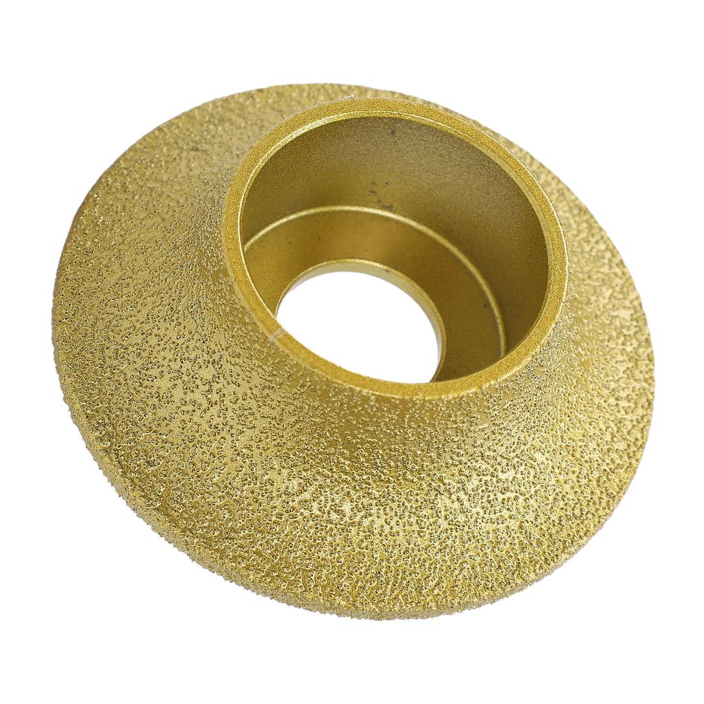 Edges Grinding Wheel 3 Inch 60 Grit Profile Hand Wheel for 20mm Thick Ceramic Tiles Quartz Marble Granite