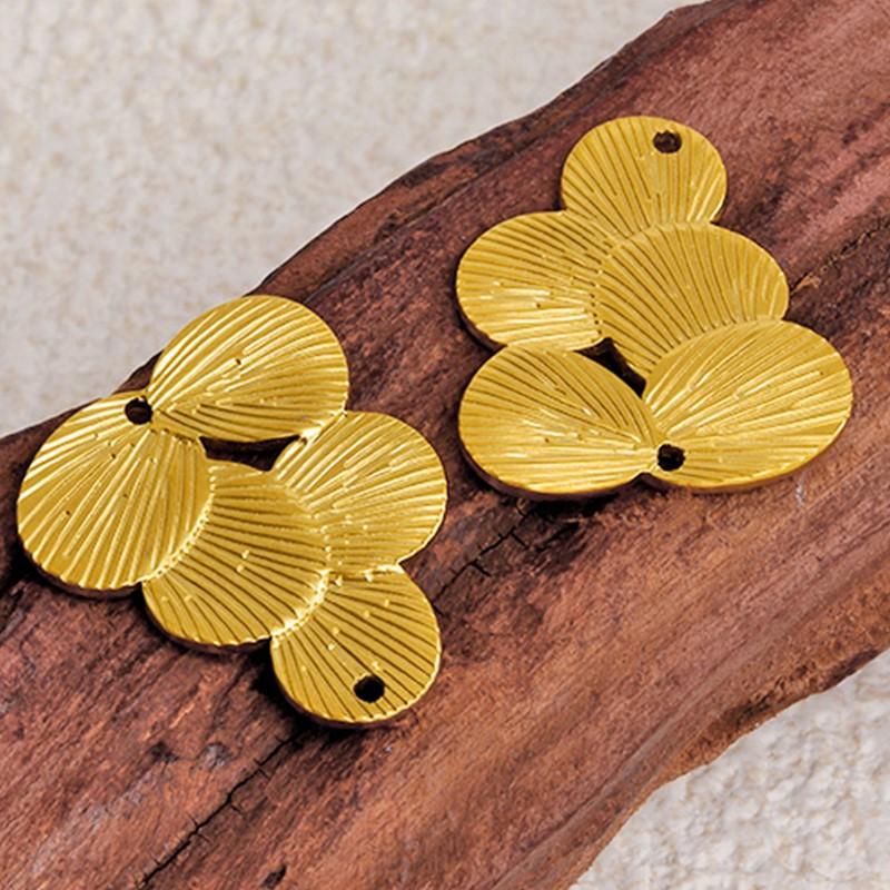 5pcs Fashion Plant Leaves Flower Charms For Jewelry Making Bulk Stainless Steel Charm Pendant DIY Earrings Bracelets Accessories