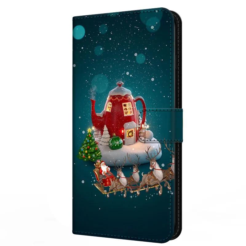 Wallet For Oneplus Ace 6 Flip Stand Book Phone Cover Magnetic Leather Case Cartoon Anime Merry Christmas Capa Oneplus Ace6 5G