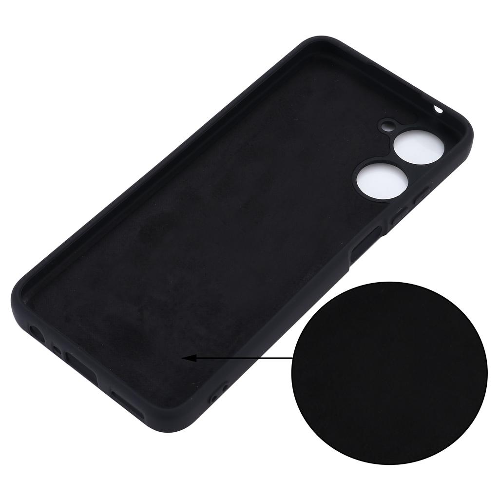 For Realme 10 4G Precise Cutout Phone Case Liquid Silicone Drop-proof Back Cover with Strap