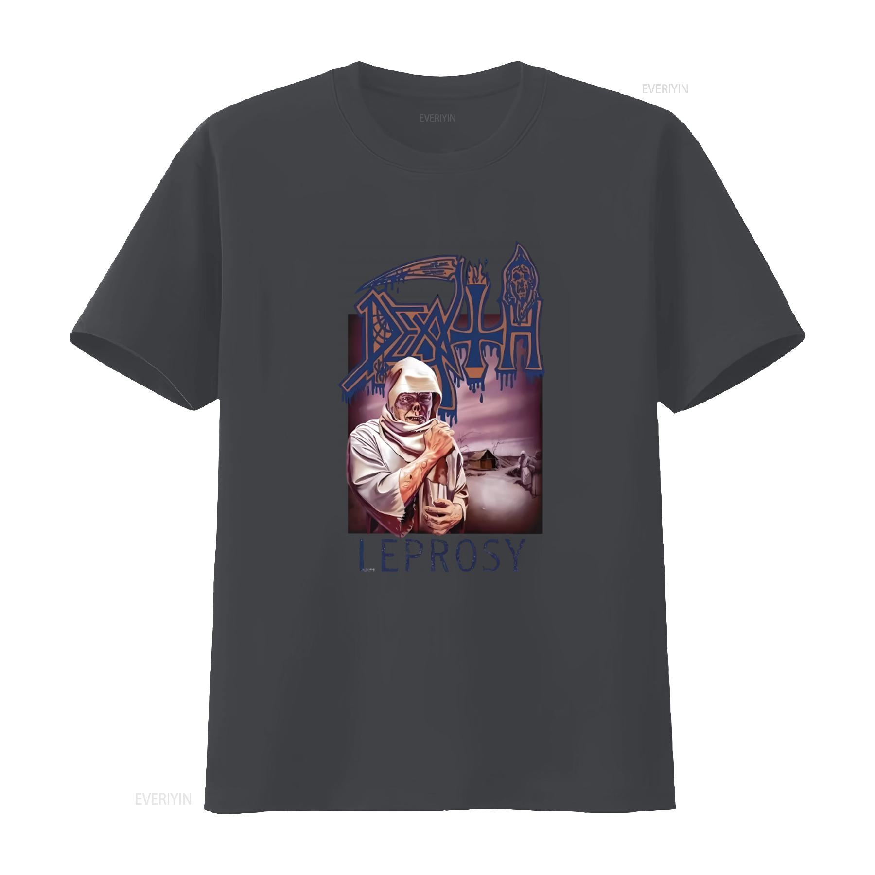 

Death Leprosy T Shirt Black with Carcass Obituary Design Unique Metal Band Inspired for Men vintage Washed homme Slightly 4XL