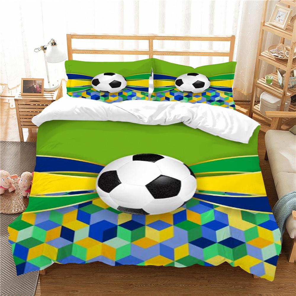Bettbezug, Fußball-Bettbezug, Anzug, Frau, Mann, weiche Heimtextilien, Einzelbett, Doppelbett, coole Bettwäsche-Sets