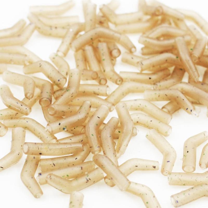 50Pcs Fishing Line Aligner Carp Fishing Hair Rig Accessory Bent Hook Aligner Fishing Tackle Tool Hook Sleeve