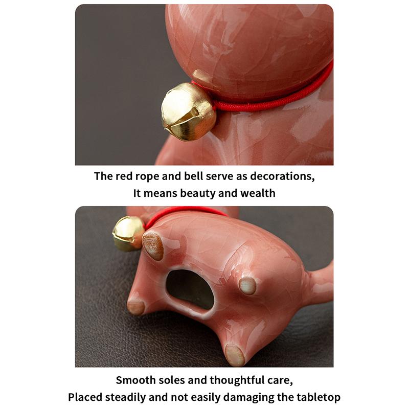 Kreative Keramik Niedliche Kätzchen Ornament Tier Mikro-Landschaft Tee-Haustier Zimmer Desktop Ornamente Teezubehör Tee-Spiel