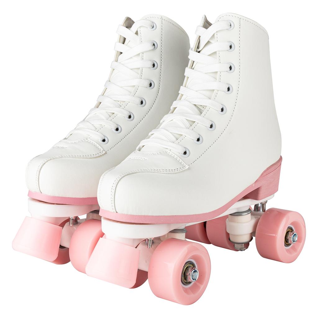 Pattini a Rotelle Quad Taglia 32-40 Adulti Donne Lampeggianti 4 Ruote Scarpe da Pattinaggio Bambini Ragazze Principianti Allenamento Pattinaggio Outdoor Sneakers