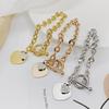 Fashion Niche Design Stainless Steel Love Temperament Peach Heart Ot Buckle Bracelet Suitable for Women To Wear As Holiday Gifts