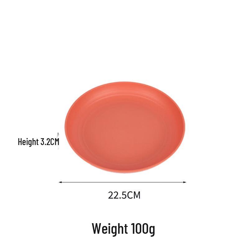 ZISIZ Plastic Vertical Stripe Dinner Plate Set