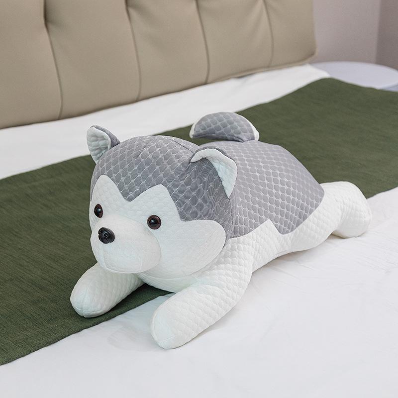 New summer ice bean fabric husky party pillow doll nap pillow plush toy birthday gift