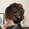 Leopard Print Triangle Grip Clip for Women High-end Hair Clip Fashionable Hair Clip Headwear Perfect for Gifting Parties Hairstyles