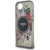 Guess IML Flowers MagSafe case for iPhone 16e / 17e black