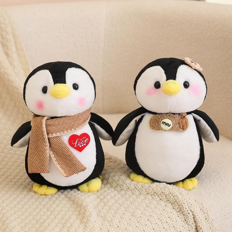 Cute Penguin Plush Toy Set Lovely Couple Penguins Kids Sleep Companion Soft Stuffed Doll Gift 20cm