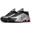 Nike Shox R4 Y2K Retro Running Shoes Comfortable Low-Top Sneakers Unisex sneakers Silver Black BV1111-008(2024)