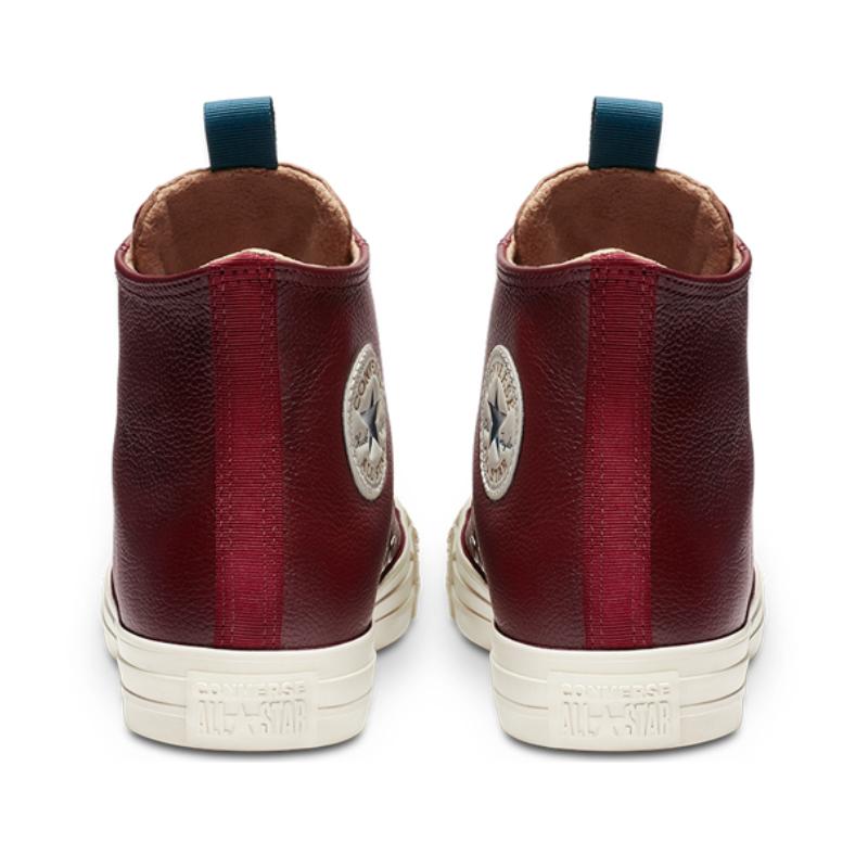 Converse Chuck Taylor All Star Desert Storm Leather High Top Classic Comfort High Top Espadrilles Unisex Burgundy