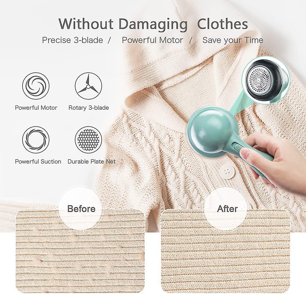 Pilling Shaver, Pilling Shaver 2 Replaceable Stainless Steel Blades for Clothes, USB Rechargeable