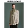 UR Men's Linen Relaxed Fit Single-Breasted Blazer