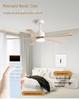 Nordic 54-Inch Ceiling Fan with Light and Chandelier for Living/Dining Room
