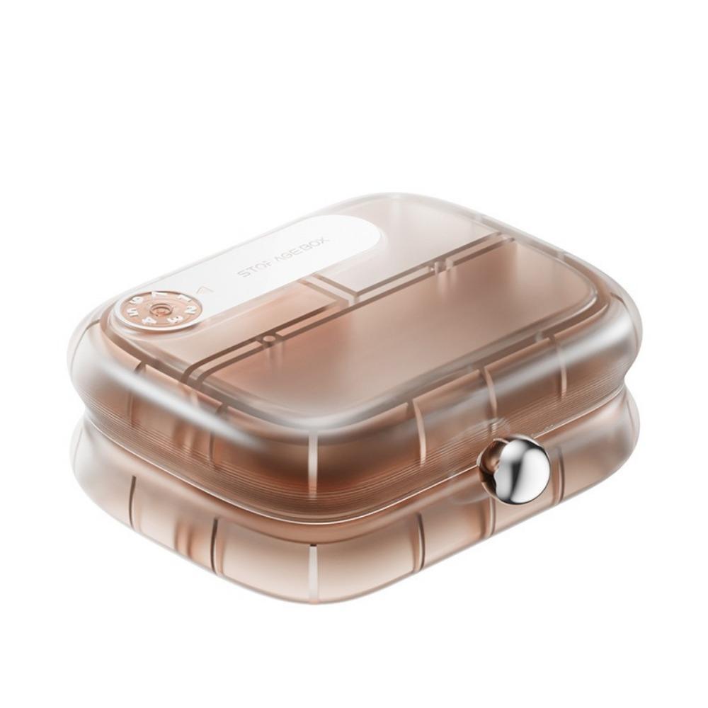 Sealed Weekly Medicine Box Light Proof Pill Organizer Portable 7 Grids Pill Box Pocket Storage кофейный