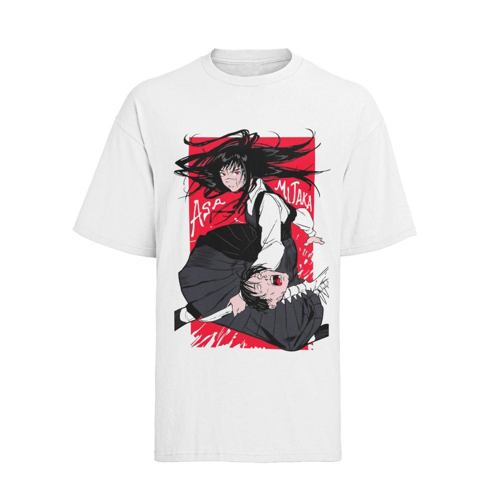 Chainsaw Man Asa Mitaka Waifu Killer Manga Anime Herren T-Shirt Baumwolle
