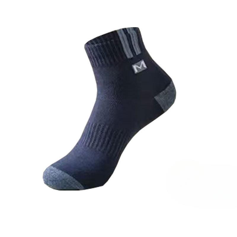 

Мужские дезодорирующие, влагопоглощающие, дышащие спортивные носки-гольфы из хлопка для весны и осени 1 pair темно-синий