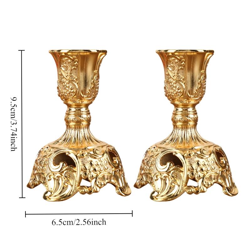 Retro Candlestick European Classical Relief Sculpture Luxury Candle Holder Home Decor Wedding Dinning Table Banquet Ornaments