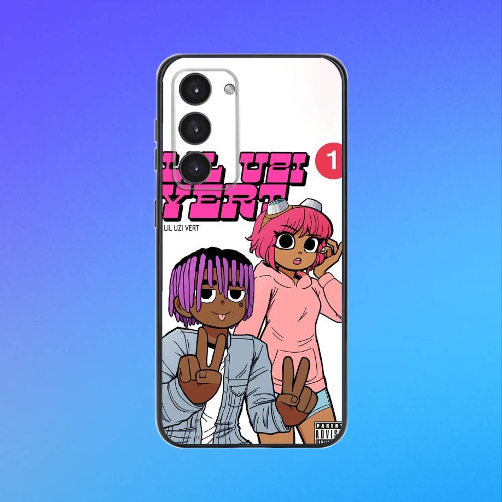 Rapper Lil Uzi V-Vert Phone Case For Samsung A73,A72,A71,A70,A53,A52,A51 Black Soft Case