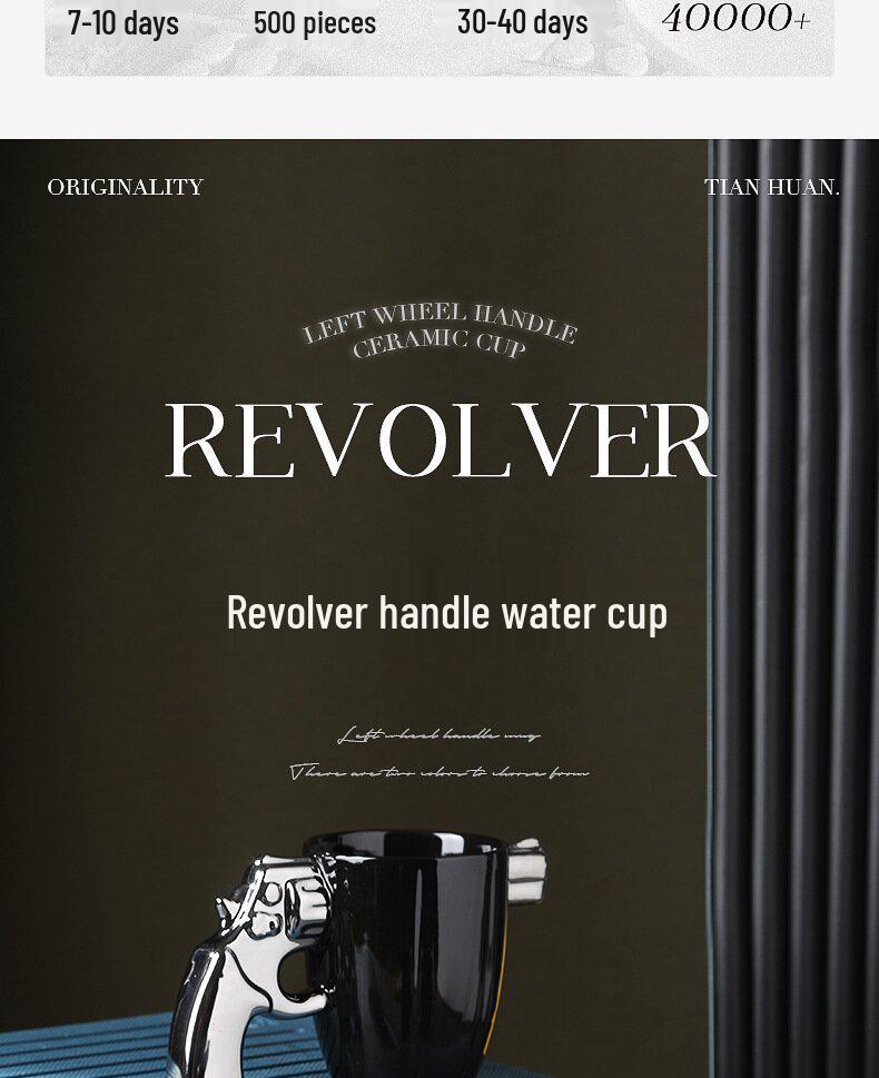 3D Novelty Revolver Ceramic Coffee Mug