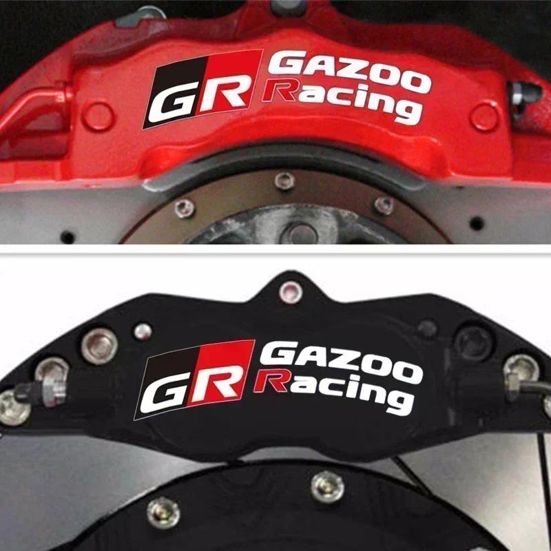 Car Brake Caliper Sticker Heat Resistant Decals for Toyota GR GAZOO Racing Logo Corolla Pruis RAV4 C-HR AYGO Prius Auris CAMRY T4D
