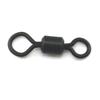 50Pcs 4# Large Eye Heli Swivels Brass Alloy Matt Black Color Fits Safety Lead Clips Terminal End Tackles Carp Rolling Swivel
