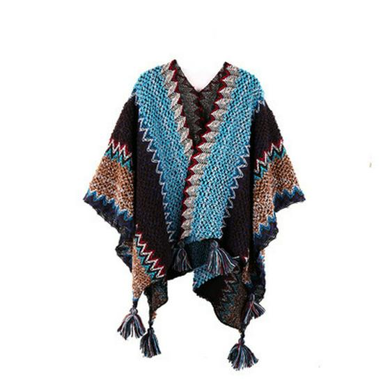 Yunnan Lijiang Ethnic Style Women's Thickened Travel Shawl Cloak